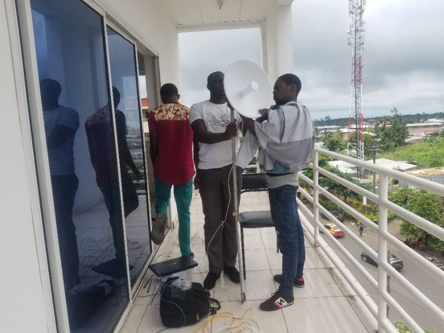 Satellite dish installation for rural connectivity